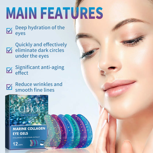 Patchs contour des yeux en gel, élastiques et hydratants pour la peau \ Eye Gel Patch Elastic Moisturizing Skin