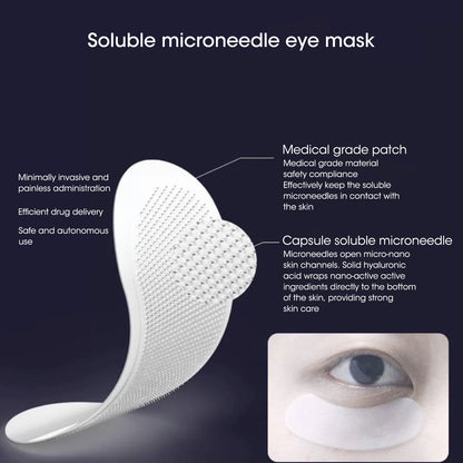 Patchs contour des yeux à micro-aiguilles d'acide hyaluronique, masque anti-rides en gel, soin de la peau \ Hyaluronic Acid Micro Needle Eye Patch Mask Anti-Wrinkle Gel Pad Skin Care