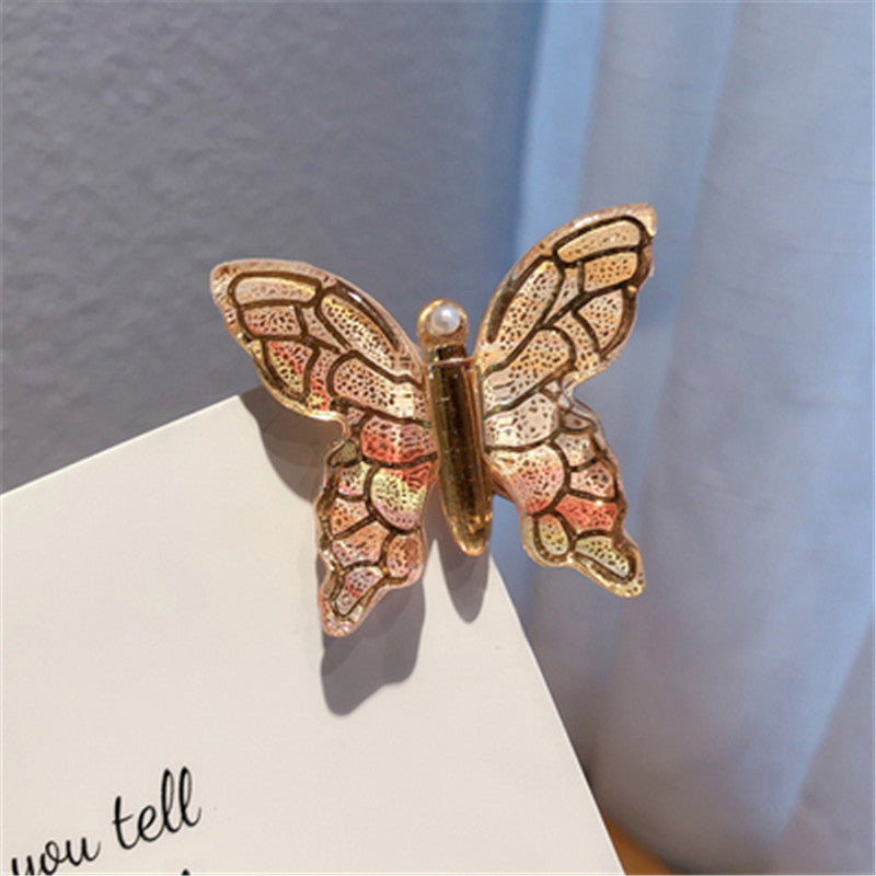 Pince à cheveux papillon colorée, accessoire de coiffure simple et élégant \ Color Butterfly Hairpin Simple Temperament Clip Headdress Hair Accessories