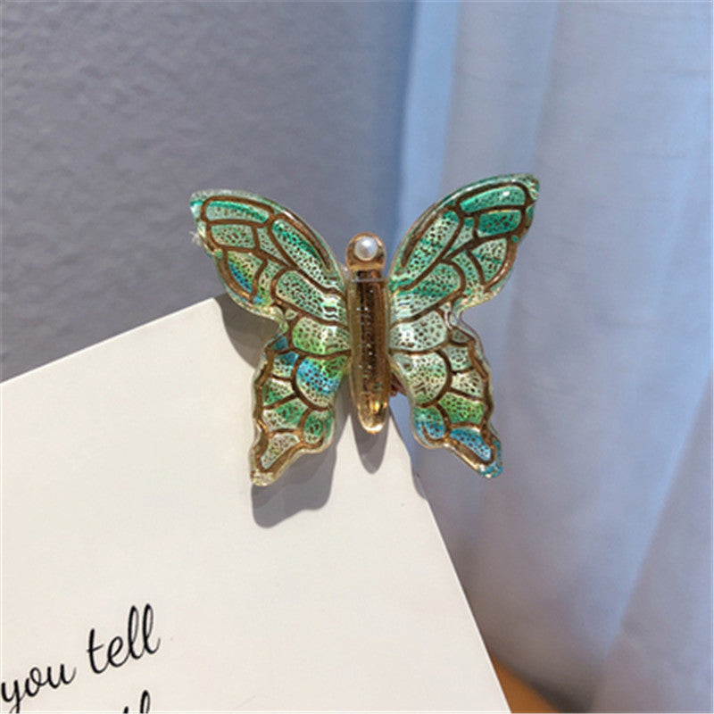 Pince à cheveux papillon colorée, accessoire de coiffure simple et élégant \ Color Butterfly Hairpin Simple Temperament Clip Headdress Hair Accessories