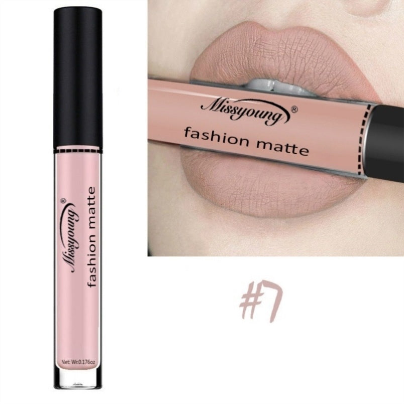 Gloss à lèvres, rouge à lèvres liquide, mat, non collant, en pot  \ Lip Gloss Liquid Lipstick Non-Stick Cup Matte Makeup Llipstick