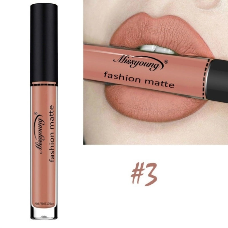 Gloss à lèvres, rouge à lèvres liquide, mat, non collant, en pot  \ Lip Gloss Liquid Lipstick Non-Stick Cup Matte Makeup Llipstick
