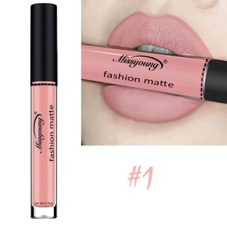Gloss à lèvres, rouge à lèvres liquide, mat, non collant, en pot  \ Lip Gloss Liquid Lipstick Non-Stick Cup Matte Makeup Llipstick