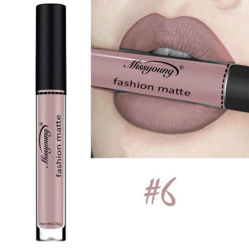Gloss à lèvres, rouge à lèvres liquide, mat, non collant, en pot  \ Lip Gloss Liquid Lipstick Non-Stick Cup Matte Makeup Llipstick