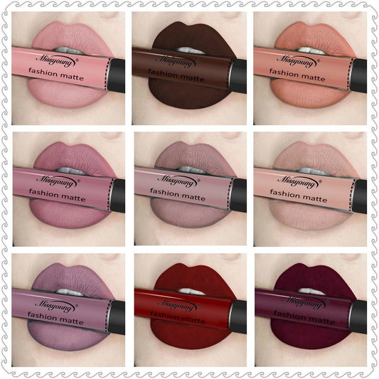 Gloss à lèvres, rouge à lèvres liquide, mat, non collant, en pot  \ Lip Gloss Liquid Lipstick Non-Stick Cup Matte Makeup Llipstick