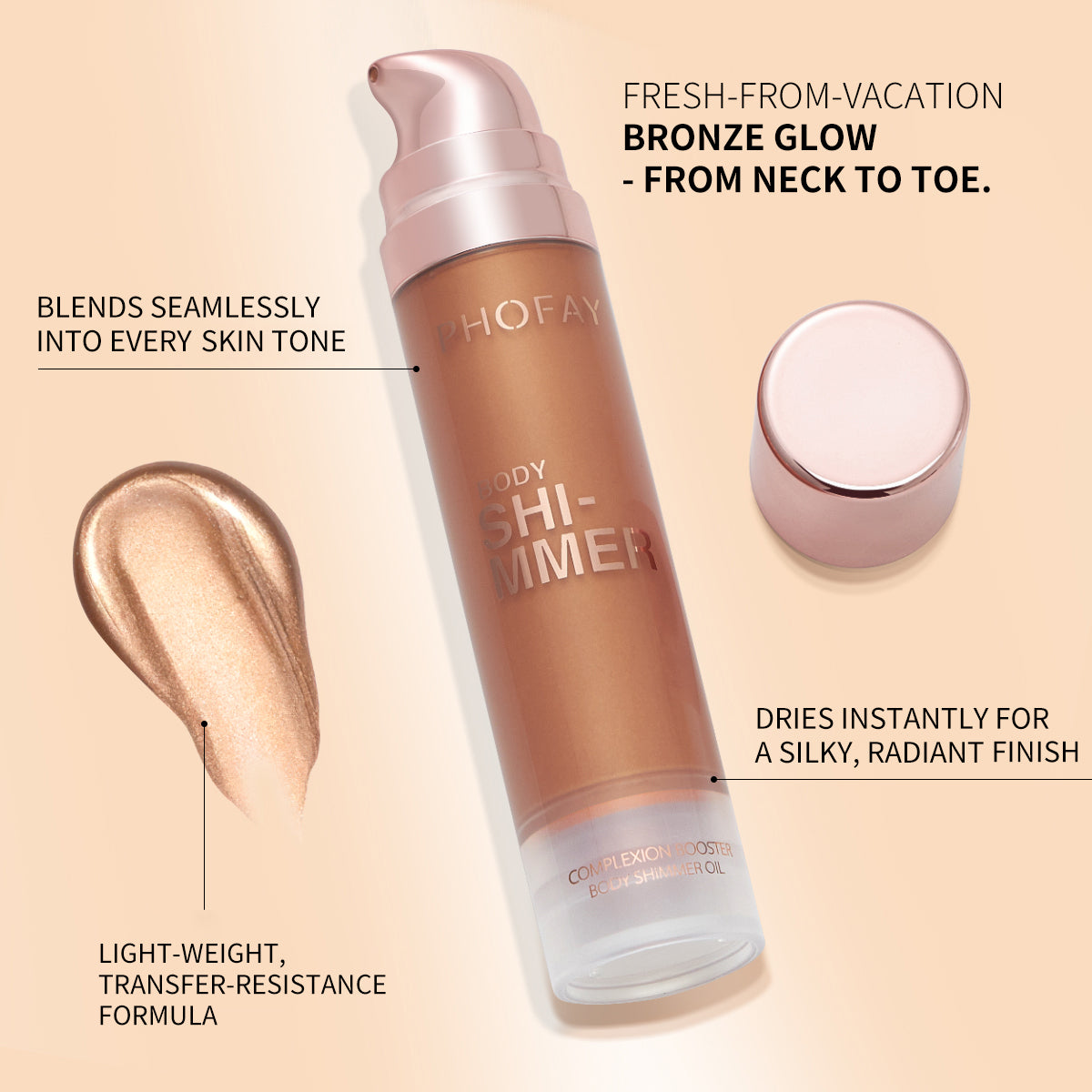 Huile scintillante pour le corps PHOFAY \ PHOFAY Body Shimmer Oil