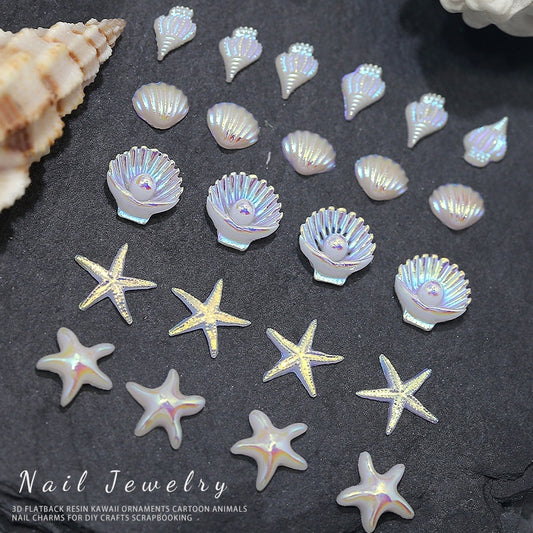 Indisponoible Accessoires pour ongles DIY en résine coquillage de la série marine \ Unavailable Marine Series Conch Shell Resin DIY Nail Accessories