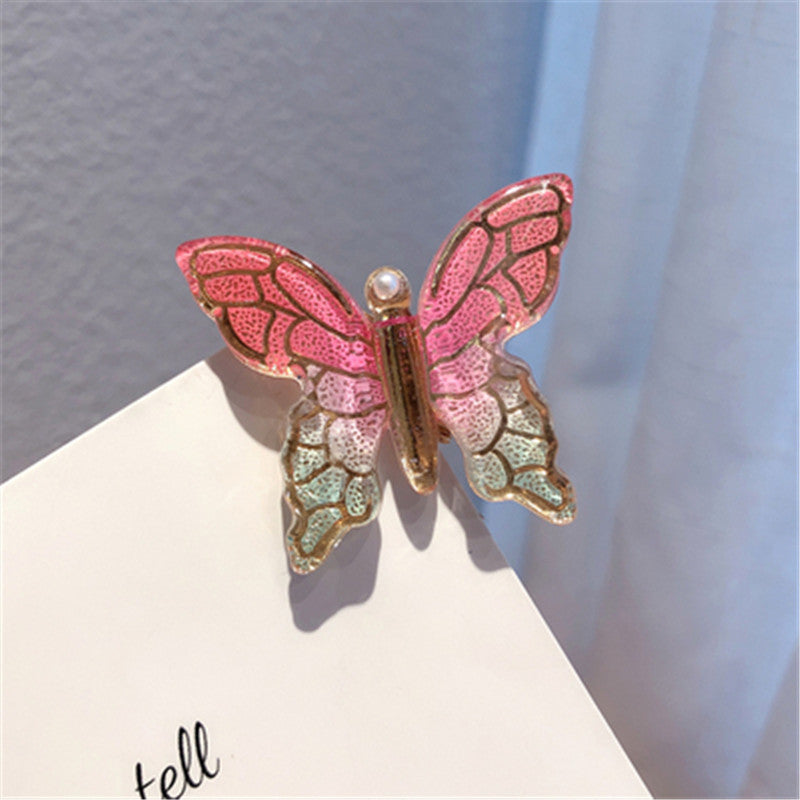 Pince à cheveux papillon colorée, accessoire de coiffure simple et élégant \ Color Butterfly Hairpin Simple Temperament Clip Headdress Hair Accessories