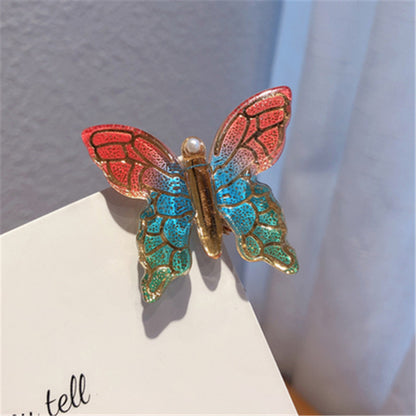 Pince à cheveux papillon colorée, accessoire de coiffure simple et élégant \ Color Butterfly Hairpin Simple Temperament Clip Headdress Hair Accessories