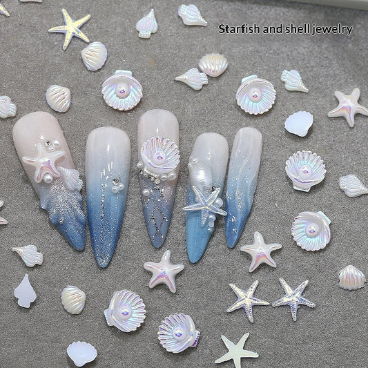 Indisponoible Accessoires pour ongles DIY en résine coquillage de la série marine \ Unavailable Marine Series Conch Shell Resin DIY Nail Accessories