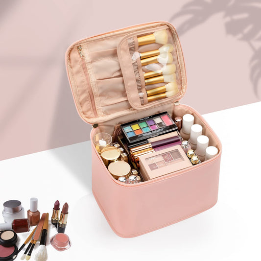 Trousse de maquillage portable, grande capacité, rangement de haute qualité \ Portable Makeup Bag, Large-capacity Cosmetic Case, High-quality Storage