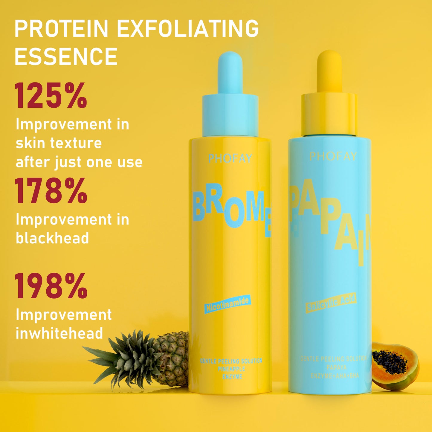 Lotion tonique exfoliante et éclaircissante à l'acide glycolique AHA de Phofay \ Phofay Exfoliating and Brightening Toner with Glycolic Acid AHA