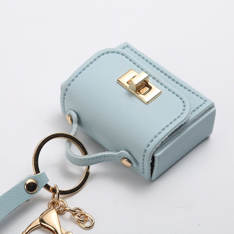 Mini sac en cuir pour femme avec porte-clés pratique \ Leather Women's Mini Bag Convenient Keychain