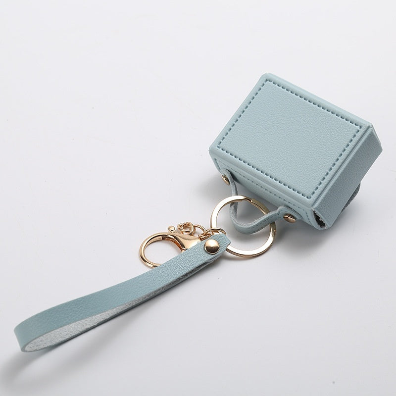 Mini sac en cuir pour femme avec porte-clés pratique \ Leather Women's Mini Bag Convenient Keychain