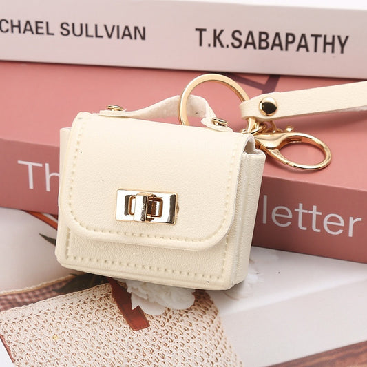 Mini sac en cuir pour femme avec porte-clés pratique \ Leather Women's Mini Bag Convenient Keychain