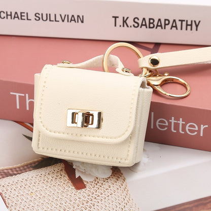 Mini sac en cuir pour femme avec porte-clés pratique \ Leather Women's Mini Bag Convenient Keychain