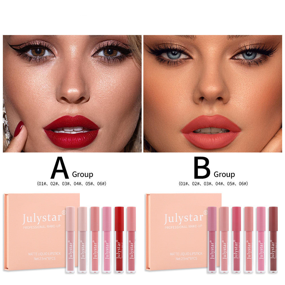 Gloss à lèvres mat non collant \ Matte Matte Lip Glaze Suit Non Stick