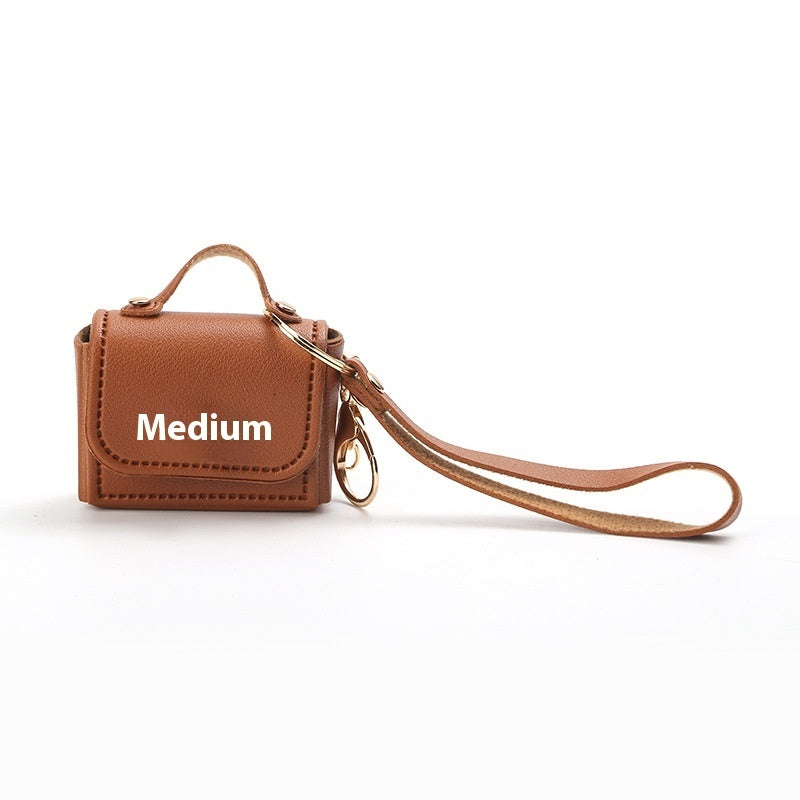 Mini sac en cuir pour femme avec porte-clés pratique \ Leather Women's Mini Bag Convenient Keychain