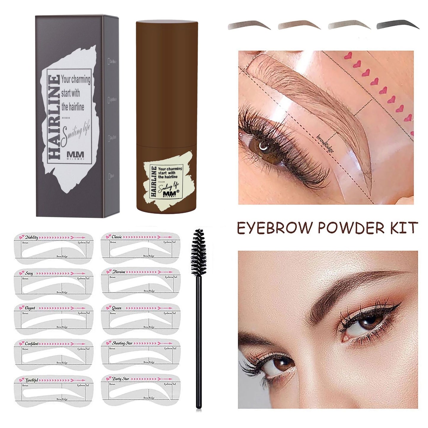 Kit de mise en forme des sourcils One Step \ One Step Eyebrow Stamp Shaping Kit