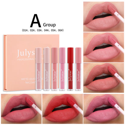 Gloss à lèvres mat non collant \ Matte Matte Lip Glaze Suit Non Stick